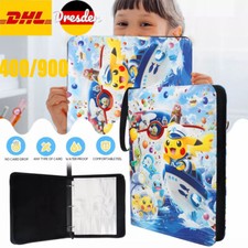 XXXL Sammelalbum für 400-900 Pokemon Karten Sammelmappe 4- Pocket Ordner Heft