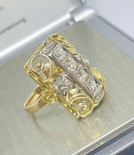 ladies gold ring 585 with 6