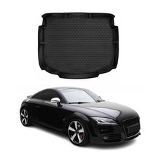 Kofferraummatte Kofferraumwanne für Audi TT MK2 8J 2006-2014 Gummi TPE Schwarz