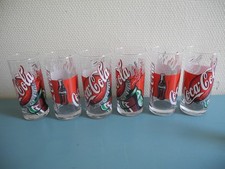 lot 6 glasses Coca Cola 1999