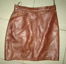 bleistiftrock Lederrock rock midi M 38-40 lammleder echt leder weich mokka braun