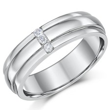Palladium diamant ehering band - palladium,