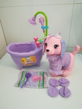 Barbie Hund rosa mit Badewanne Shampoochie Dog pink Mattel Neuwertig 