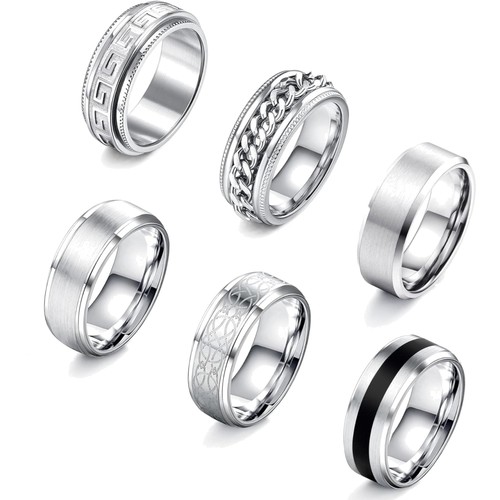 Edelstahl ringe damen herren - edelstahl,