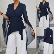 Damen Elegant V-Neck Hemd