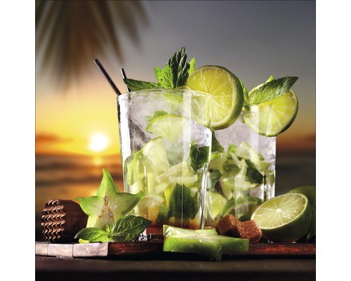 Glasbild cocktail lime - glasbild, ii