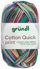 50 Gramm Gründl Wolle Cotton Quick Print Strickgarn Farbauswahl