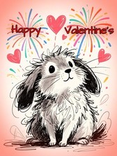 Süße Hase Valentinstag