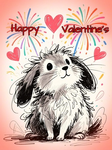 Süße hase valentinstag - hase,