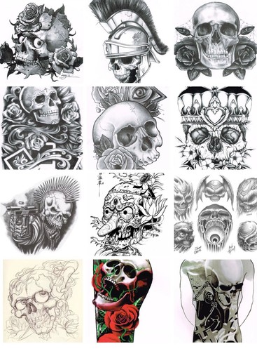 Tattoovorlagen skull flash - tattoovorlagen, cd