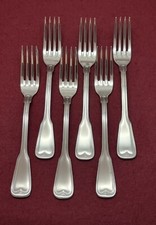 Auerhahn Augsburger Faden Menübesteck 6 Menügabeln 19,3 cm top Zustand 