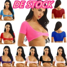 Frauen-Sexy Kurzarm Crop Top