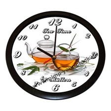 Wunderschöne Wanduhr " Tea Time - Tee Zeit " Neu in 25 bzw. 32cm