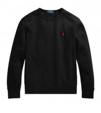 Polo Ralph Lauren Classics Fleece Sweatshirt Pullover Crewneck Sweater Schwarz