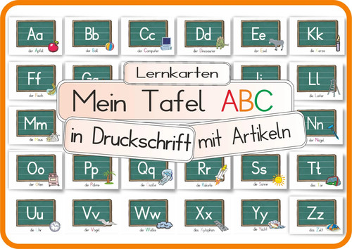 Mein tafel abc druckschrift - mein,