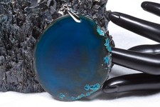 Edelstein Achat Anhänger Blau