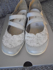 Schuh Ballerina Loafer Sneaker grau weiß Remonte Gr 39 bequem auch als Hausschuh