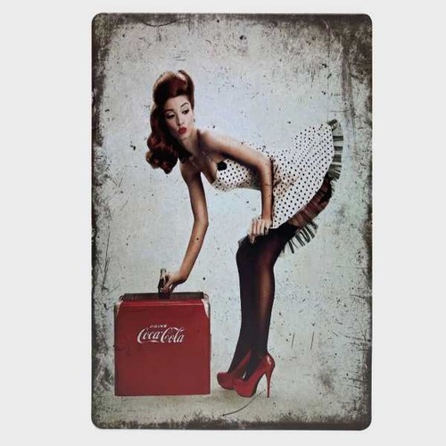 Blechschild pin girl mit - girl,