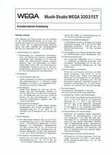 Wega Service Manual für studio 3203 FET Copy