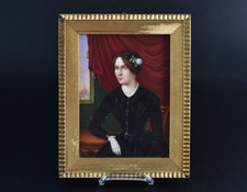 Nymphenburg Porzellan Bild Porträt Frau Biedermeier Dame Bildplatte um 1820