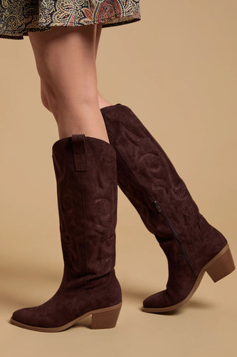 Oasis chocolate westernstiefel - chocolate,