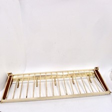 Garderobe Holz Teak Alu Garderobenhaken alte Wandgarderobe Coat Rack Vintage