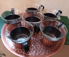 Tee/Bowleservice,Glas/Kupfer, Vintage 