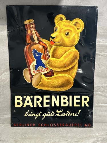 Bärenbier blechschild 50er - blechschild,
