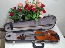 Gutes 1/2 Geigenset mit Koffer, Bogen und Zubehör, Geige, Violine