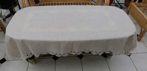 Tischdecke leinenoptik mit - leinenoptik,
