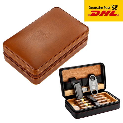 Leder humidor set mit - pu,