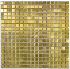 Mosaikmatte Gold Edelstahl
