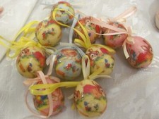 Ostern : 10 Eier Pappmaschee  Größe :  3,5  cm mit hübschen Motiven