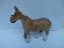 Schleich Repaint Pferd Kaltblut Modell Repainted braun weiß