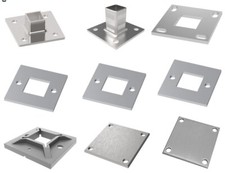 Edelstahl V2A Bodenhalter