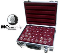 Alu Münzenkoffer Münzkoffer für 230 Stk 2 Euro Münzen in Kapseln NEU!