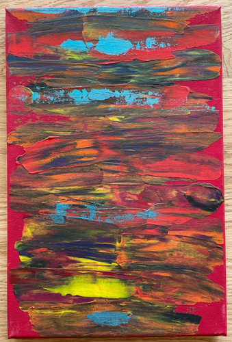 Acrylbild auf leinwand bunt - acrylbild,