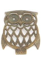 Untersetzer Messing Antiqued Geformt Eule Kernstück Geschenkidee Kochen