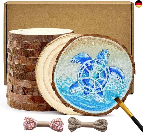Holzscheiben 10cm mit loch 12 - mit,