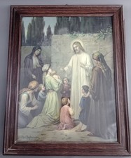 ALTES gerahmtes Bild "Jesus