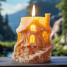 3D Silikonform Baum Haus für Kerzen, Beton, Gips – DIY Geschenk