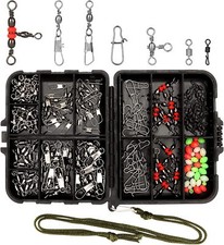 160 Stk Karpfen Angelwirbel Snaps Kit Anglerausrüstung Angelset Angelzubehör