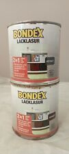 Bondex Lacklasur 2in1 Holzlasur 0,75 L Holzlack Möbel-Lasur (2x0,375L) (S128)