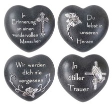 Spruchstein Herz 7,5x8cm