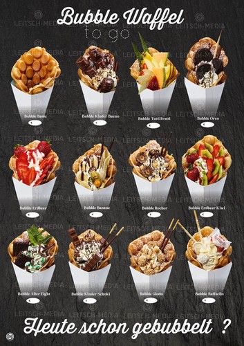 Bubble waffel plakat - bubble,