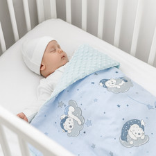 Baby Kuscheldecke Minky blau