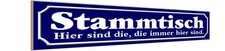 Holzschild 10x46 cm Stammtisch
