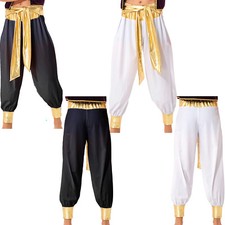 DE Freebily Arabischer Prinz Kostüm Herren  Arabischer Hosen Lang Aladinhose