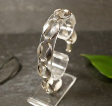 Hübsches Silber Armband Bohnenarmband Große Glieder Vintage Retro Signiert GRT