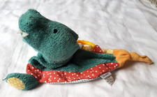 Sigikid Kuscheltuch DRACHE DINO mit RASSEL & BEIßRING  Muster/Material-Mix TOP